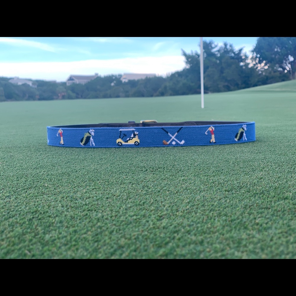 Golf Needlepoint Belt